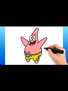 [x]スポンジボブからパトリックスターを描く方法（簡単な描画チュートリアル） - YouTube