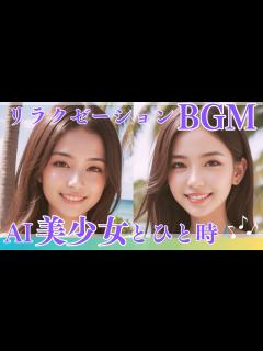 [x]AI美少女【BGM08】歌無し 夜や休憩・作業用 ※ビーチでビキニ！#美少女 #aigirl #ビキニ #ビーチ #画像生成AI #suno ...
