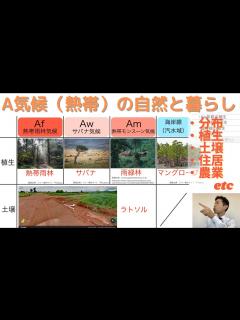 [x]3-7. A気候（熱帯）の自然と暮らし（熱帯雨林、サバナ、ラトソル、焼畑農業など） | 3. 世界の気候 - YouTube