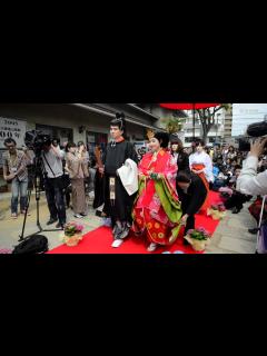 [x]平安絵巻が出現！清盛ゆかりの能福寺で模擬結婚式 - YouTube