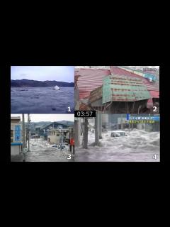 [x]気仙沼市内3地点における同時刻津波映像 東日本大震災 - YouTube