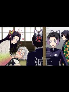 [x]しのぶの任務出張中に実弥とカナエがいちゃついていたらタイミング悪くしのぶが帰宅w 胡蝶しのぶ「あら二人共、キスする直前でしたか？💢 ...