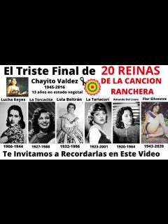 [x]El triste Final de las Reinas de la Cancion Ranchera | Cantante ya ...