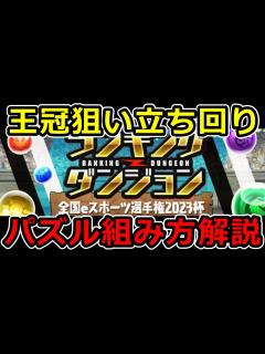 [x]【全国eスポーツ選手権2023杯】王冠狙い立ち回り＆パズルの組み方解説！ランダン【パズドラ】 - YouTube