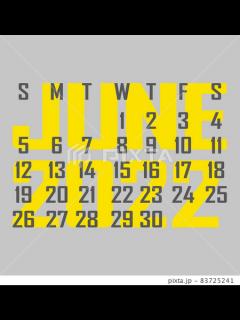 [x]Letter calendar for June 2022. The week begins...のイラスト素材 [83725241] - PIXTA