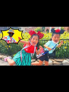 [x]みのちゃん&めいちゃんが遊園地でハンターとおにごっこ！たけめいストーリーコラボ - YouTube