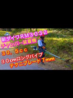 [x]307、草刈機は 新ダイワRM3032の30cmロングパイプにテクニブレード7mmを装着して草刈り致しました #草刈り - YouTube